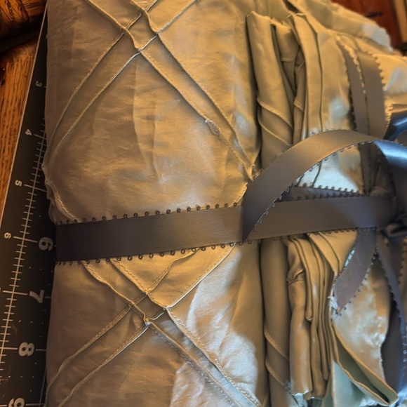 Rodeo home Crisscross Tufted Duvet Cover w/2 shams Full/Queen light sea green - Picture 3 of 3